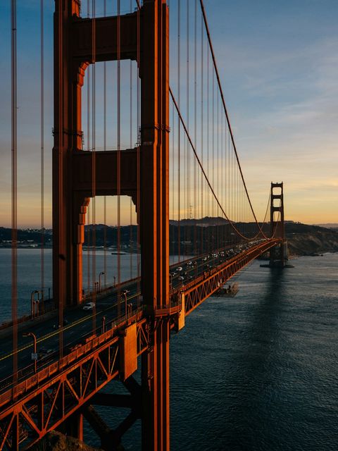 Golden Gate Bridge at sunset
